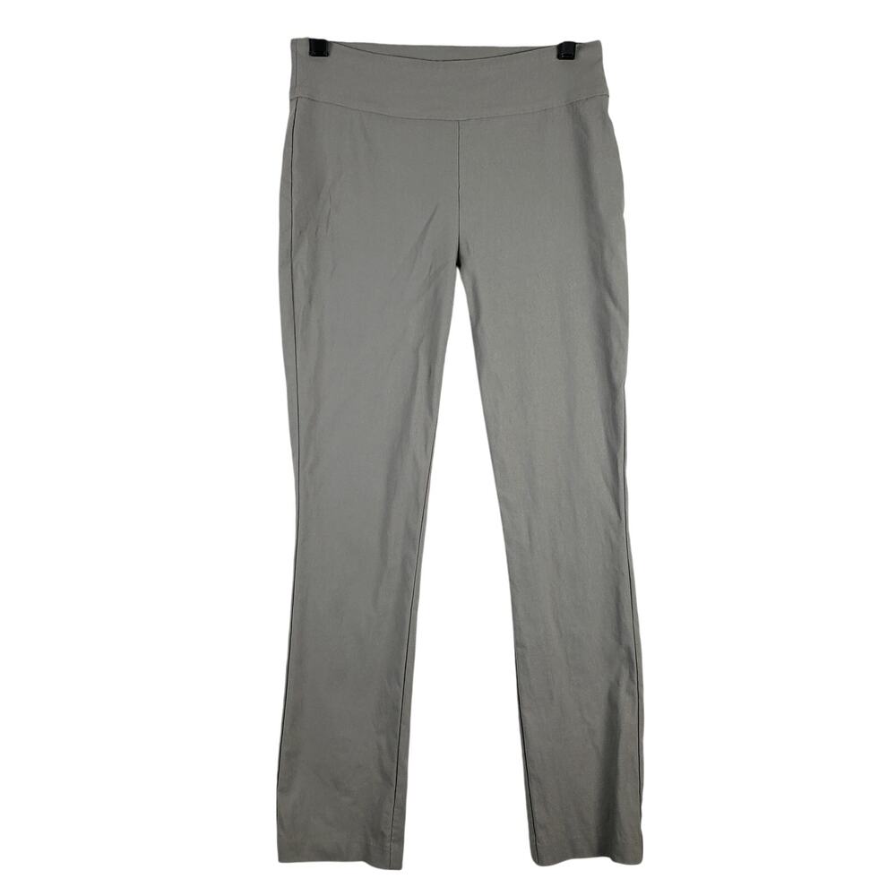 Tribal Women's 4 Pull On Slim Leg Trouser Pants Stone Gray Stretchy Office Work